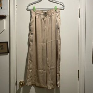 Joie Champagne High Smock Waistband Wide Leg Pants.